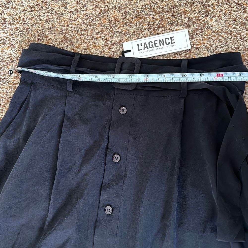 L’Agence Bendetta Silk Maxi Skirt in Black Size S - Picture 7 of 12